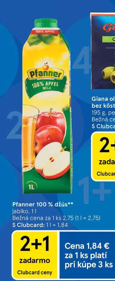 Pfanner 100 % džús jablko, 1l