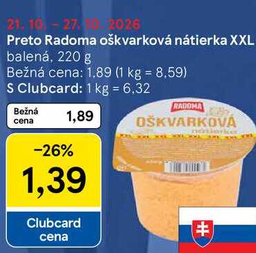 Preto Radoma oškvarková nátierka XXL balená, 220 g