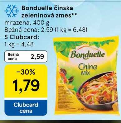Bonduelle čínska zeleninová zmes mrazená, 400 g