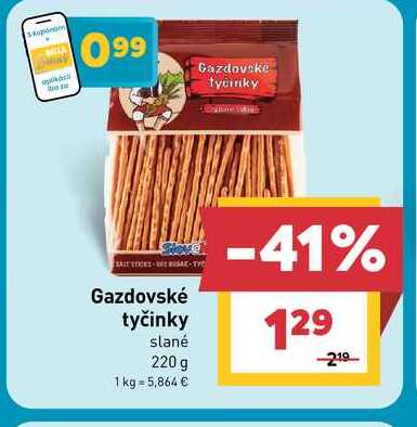 Gazdovské tyčinky slané 220 g