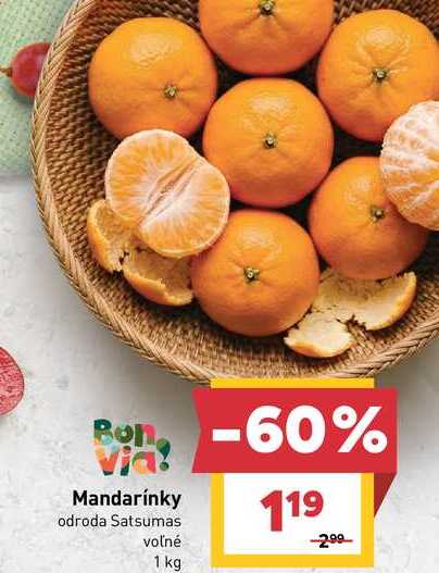 Mandarínky odroda Satsumas voľné 1 kg