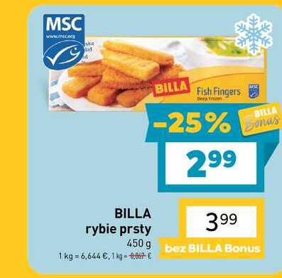 BILLA rybie prsty 450 g