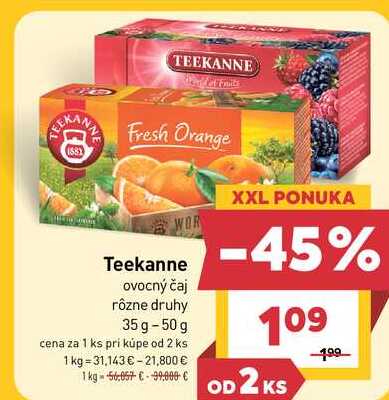 Teekanne ovocný čaj rôzne druhy 35g-50 g v akcii