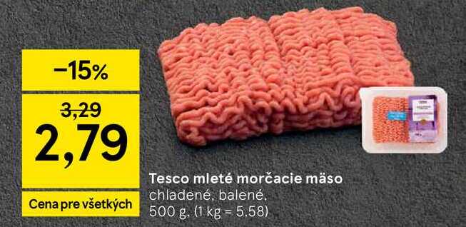Tesco mleté morčacie mäso chladené, balené, 500 g