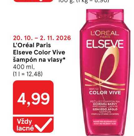 L'Oréal Paris Elseve Color Vive šampón na vlasy 400 ml