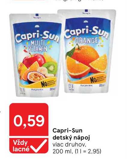 Capri-Sun detský nápoj viac druhov 200 ml