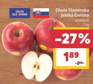 Chute Slovenska jablká Evelina ukladané 1 kg