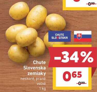 Chute Slovenska zemiaky neskoré, prané voľné 1 kg