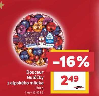 Douceur Guľôčky z alpského mlieka 180 g