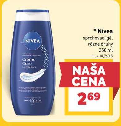 Nivea sprchovací gél rôzne druhy 250 ml